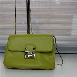Valentino Garavani Lime Green Crossbody Bag with chain